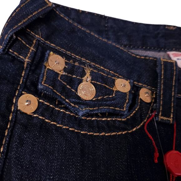 True Religion Joey 26 Big T Wide Leg Blue Jeans NWT NEW $205 MSRP - Picture 4 of 16